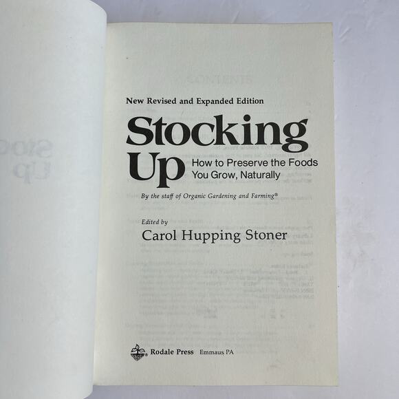 Stocking Up By Carol Stoner Food Processing Preserving Canning Recipes Hardcover - Picture 3 of 13